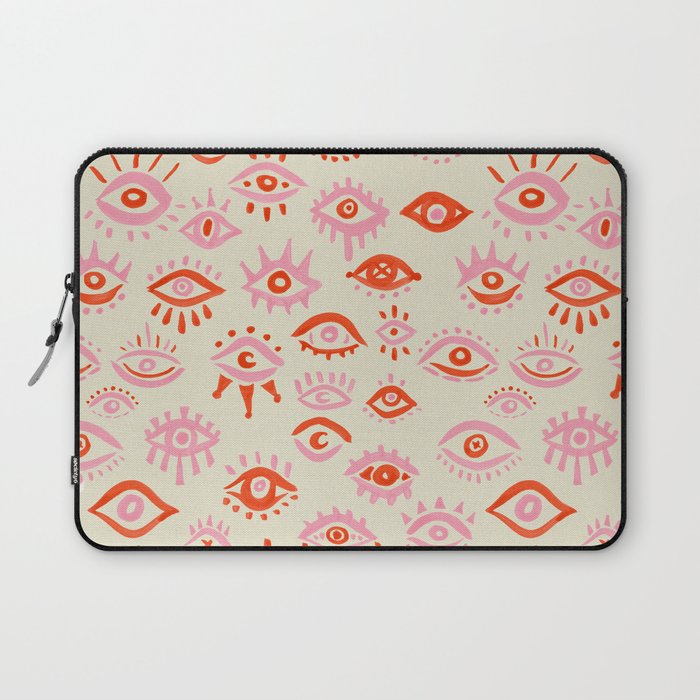 Mystic Eyes - Pink & Red Laptop Sleeve Gallery Image 1