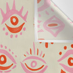 Mystic Eyes - Pink & Red Wall Tapestry Gallery Image 3