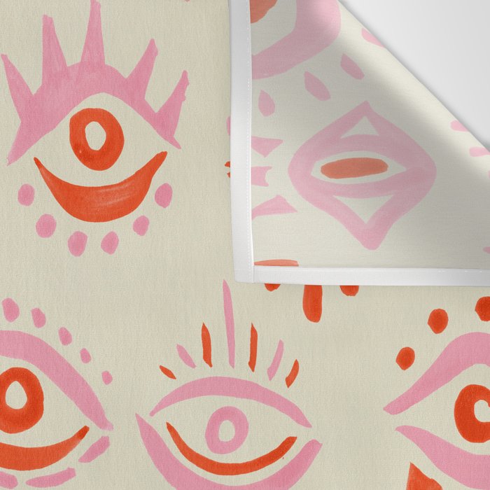 Mystic Eyes - Pink & Red Wall Tapestry Gallery Image 3
