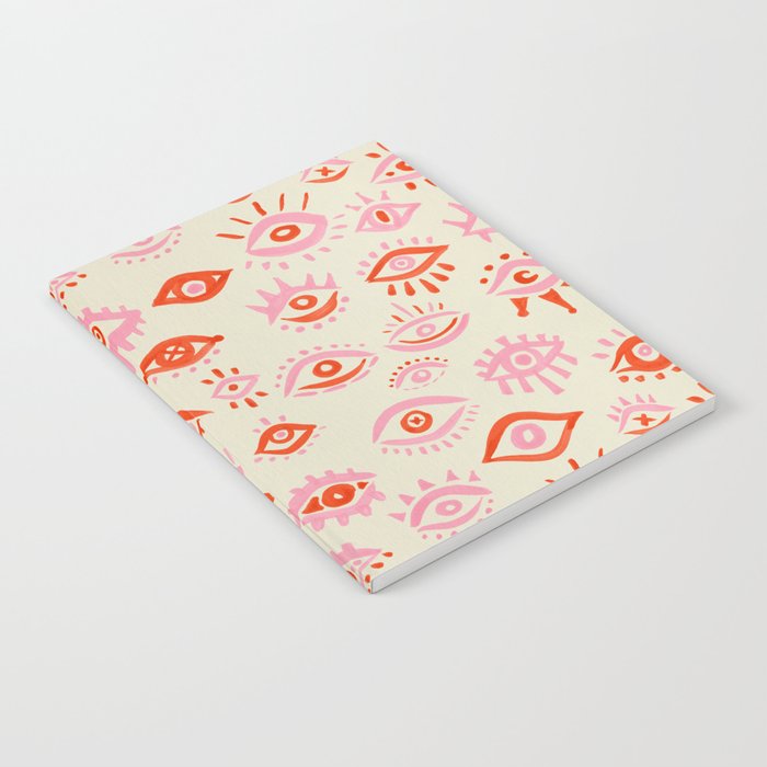 Mystic Eyes - Pink & Red Notebook