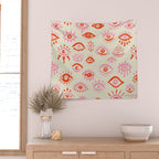 Mystic Eyes - Pink & Red Wall Tapestry Gallery Image 2