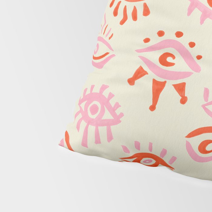 Mystic Eyes - Pink & Red Pillow Sham Gallery Image 4
