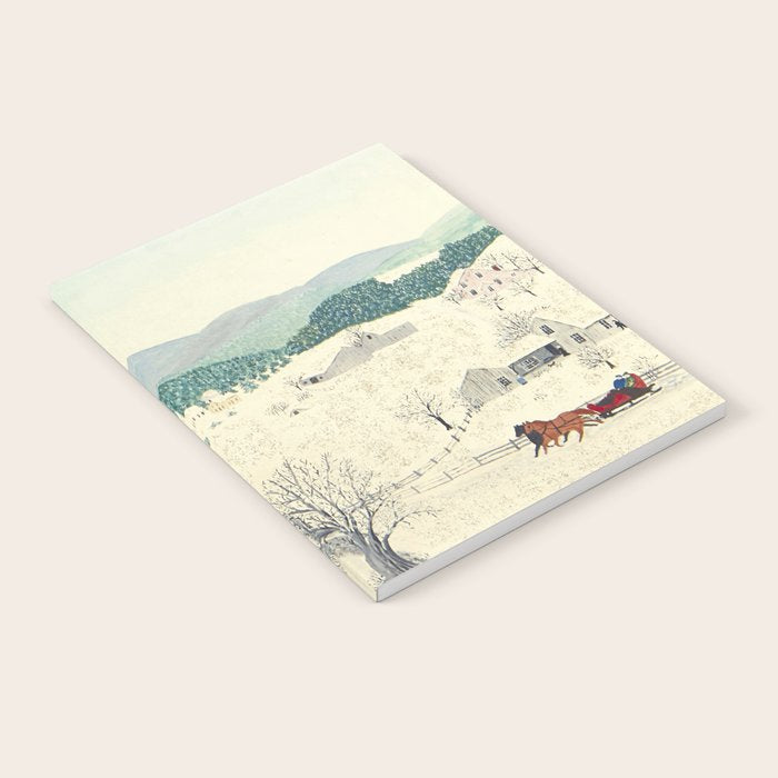 Anna Mary Robertson 'Grandma' Moses To Grandma's House We Go on Thanksgiving Day Folk Art Notebook Gallery Image 2
