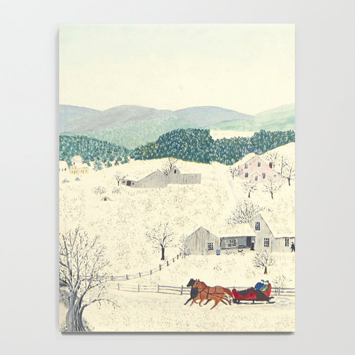 Anna Mary Robertson 'Grandma' Moses To Grandma's House We Go on Thanksgiving Day Folk Art Notebook Gallery Image 4