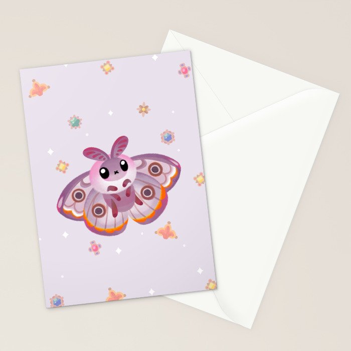 Marbled Emperor Moth Stationery Card Gallery Image 2