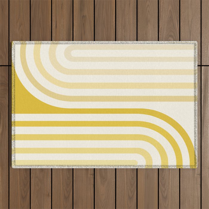 Bold Curvature Stripes XVIII Outdoor Rug Gallery Image 1