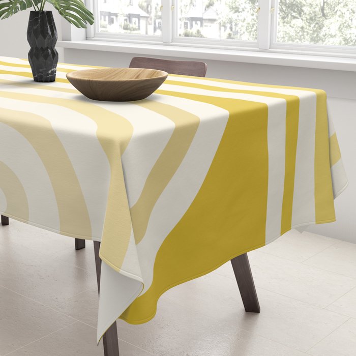 Bold Curvature Stripes XVIII Tablecloth Gallery Image 3
