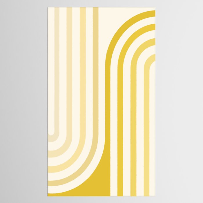 Bold Curvature Stripes XVIII Tablecloth Gallery Image 2