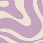 Modern Retro Liquid Swirl Abstract Pattern Square in Lavender Cream Coffee Mug Gallery Image 2