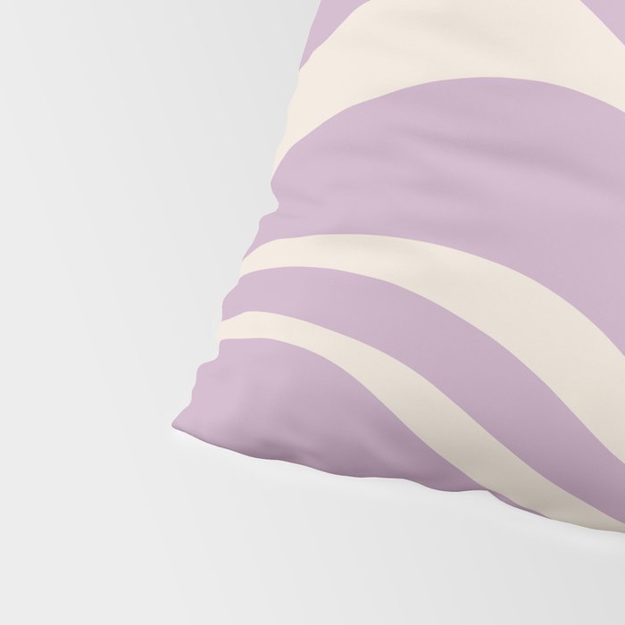Modern Retro Liquid Swirl Abstract Pattern Square in Lavender Cream Pillow Sham Gallery Image 4
