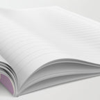 Modern Retro Liquid Swirl Abstract Pattern Square in Lavender Cream Notebook Gallery Image 2