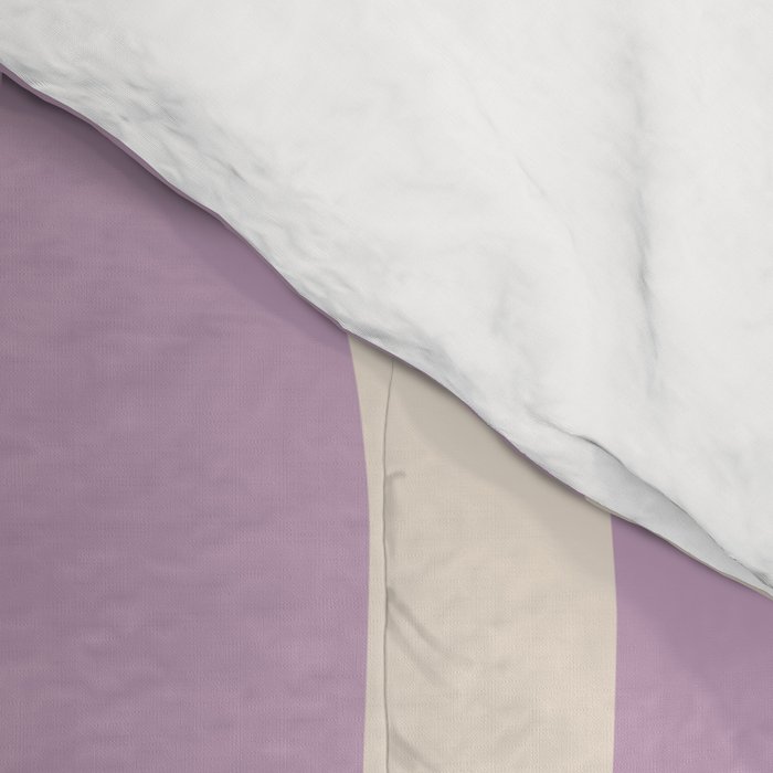 Modern Retro Liquid Swirl Abstract Pattern Square in Lavender Cream Comforter Gallery Image 4