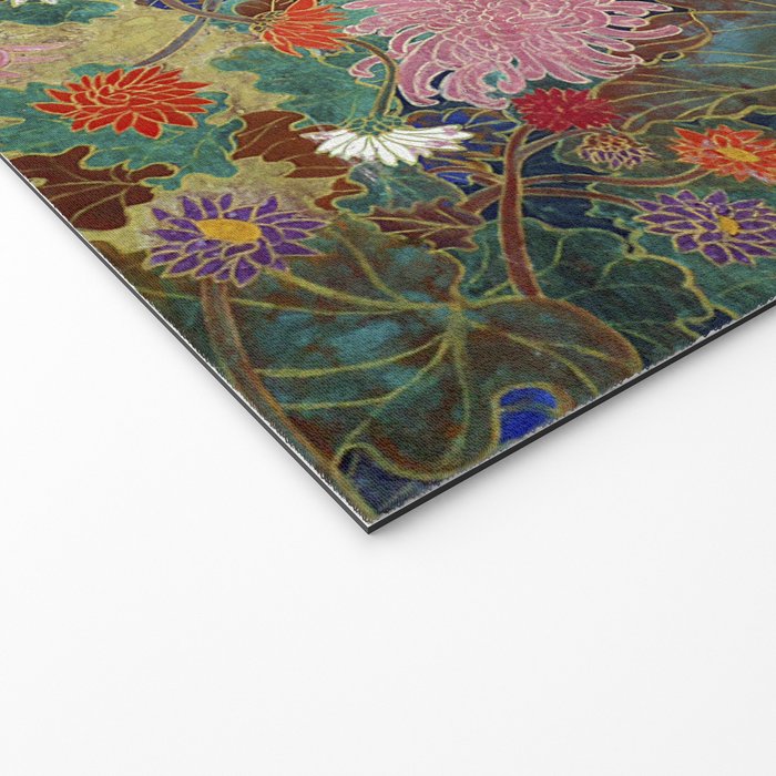 Vivid type flower Japanese painting Welcome Mat Gallery Image 2