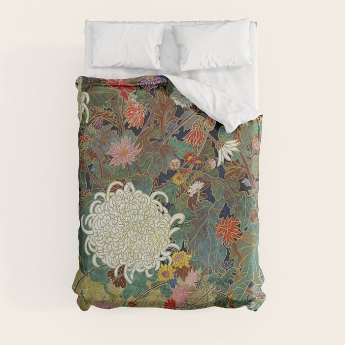 Vivid type flower Japanese painting Duvet Cover Gallery Image 3