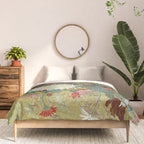 Vivid type flower Japanese painting Comforter Gallery Image 3