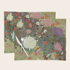 Vivid type flower Japanese painting Placemat Gallery Image 1