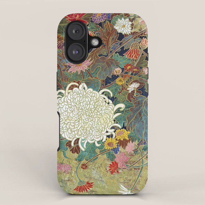Vivid type flower Japanese painting iPhone Case Gallery Image 1