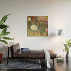 Vivid type flower Japanese painting Wood Wall Art