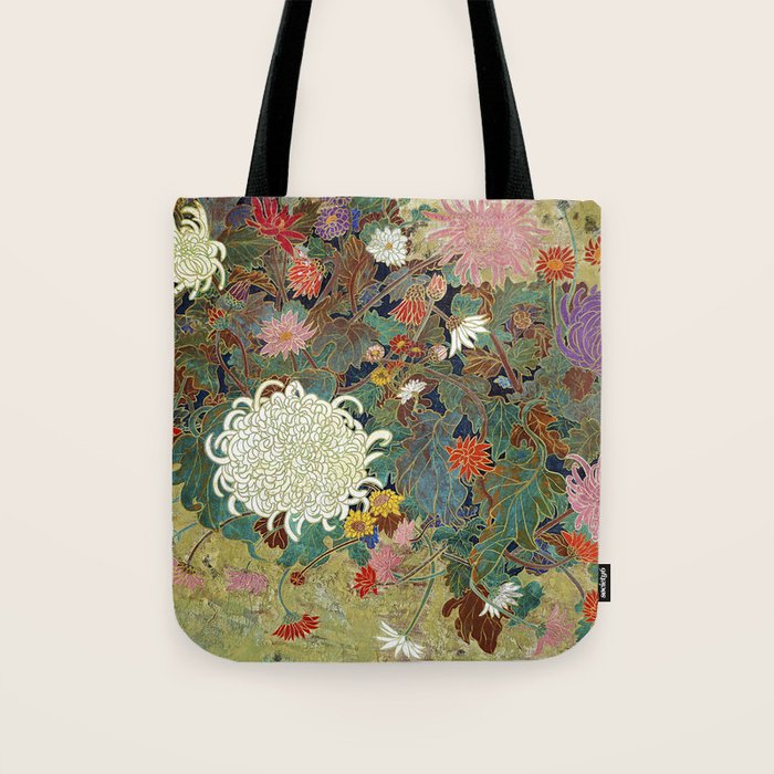 Vivid type flower Japanese painting Tote Bag Gallery Image 1