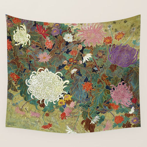 Vivid Type Flower Japanese Painting Wall Tapestry Gallery Image 4
