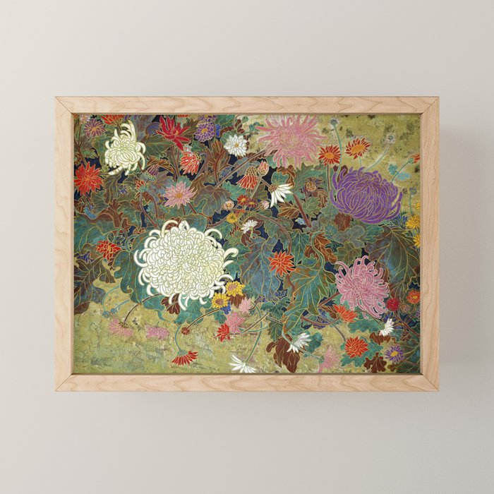 Vivid type flower Japanese painting Mini Art Print Gallery Image 1
