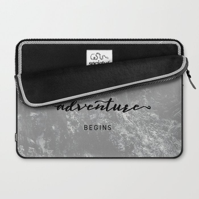 And So The Adventure Begins - Snowy Mountain Laptop Sleeve Gallery Image 2