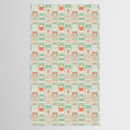 Folk Art Holiday Bells - Light Green Tablecloth Gallery Image 2