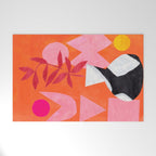 Two Sun Sunset Tribal Vase Welcome Mat Gallery Image 1
