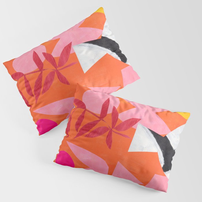 Two Sun Sunset Tribal Vase Pillow Sham Gallery Image 3