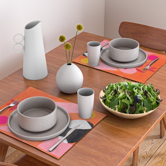 Two Sun Sunset Tribal Vase Placemat Gallery Image 2