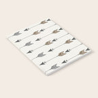 Vertical Arrow Patterns - Cream and Neutral Earth Tones Notebook Gallery Image 2