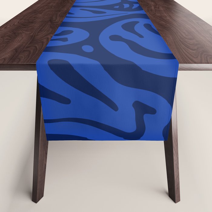 Cool Blue Melted Happiness Table Runner Gallery Image 1
