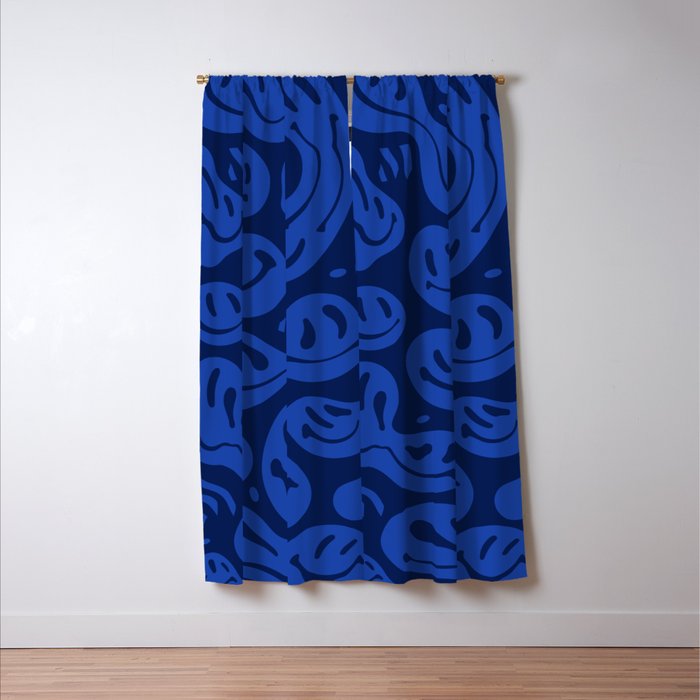 Cool Blue Melted Happiness Window Curtain Gallery Image 3
