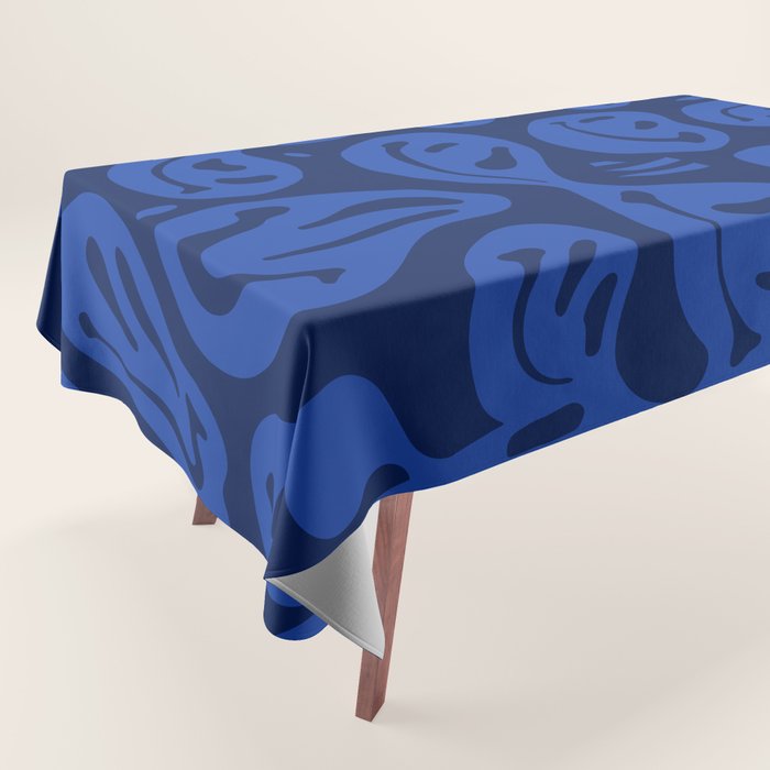 Cool Blue Melted Happiness Tablecloth Gallery Image 1