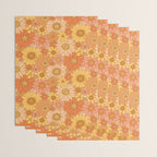 70s Retro Daisy Floral Wrapping Paper Gallery Image 3