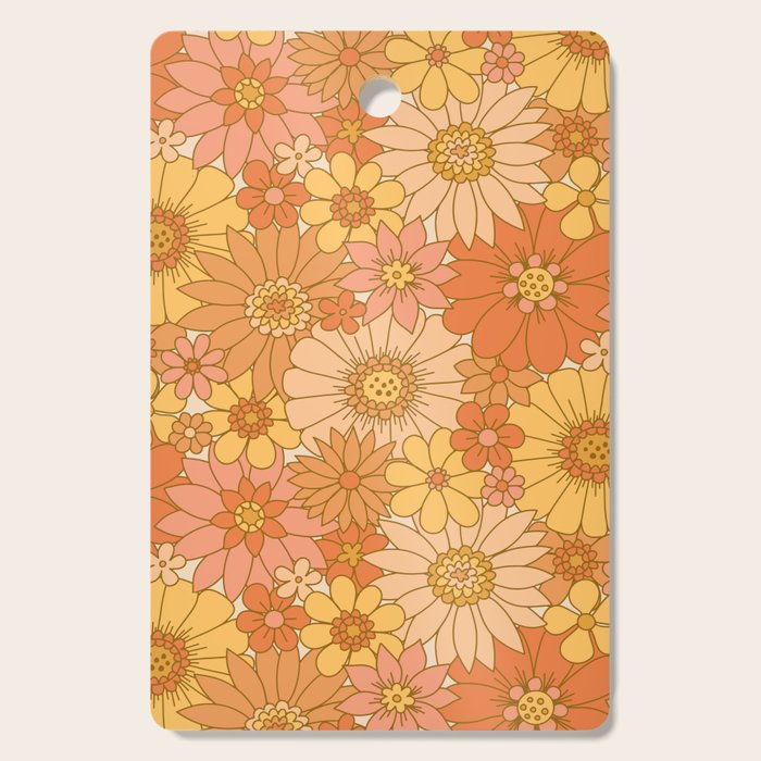 70s Retro Daisy Floral Cutting Board Gallery Image 1