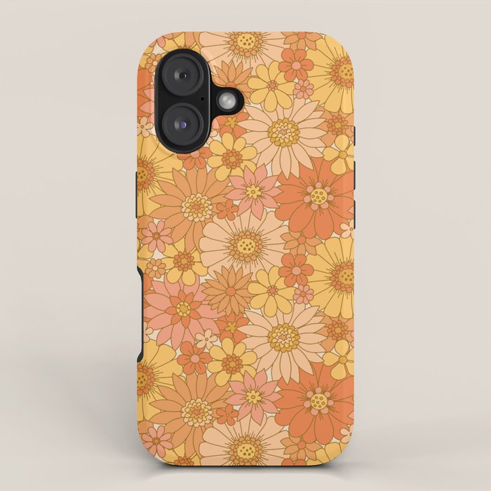 70s Retro Daisy Floral iPhone Case Gallery Image 1