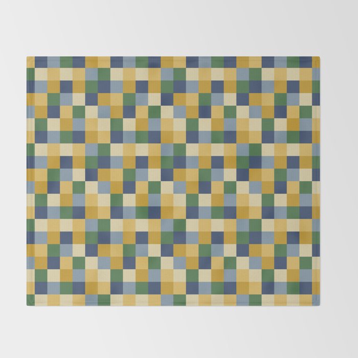 Bold Colorful Checks Pattern - Small XXIII Throw Blanket Gallery Image 2