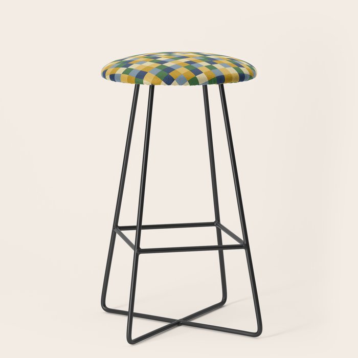 Bold Colorful Checks Pattern - Small XXIII Stool Gallery Image 1