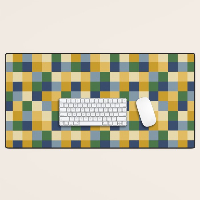 Bold Colorful Checks Pattern - Small XXIII Desk Mat Gallery Image 1