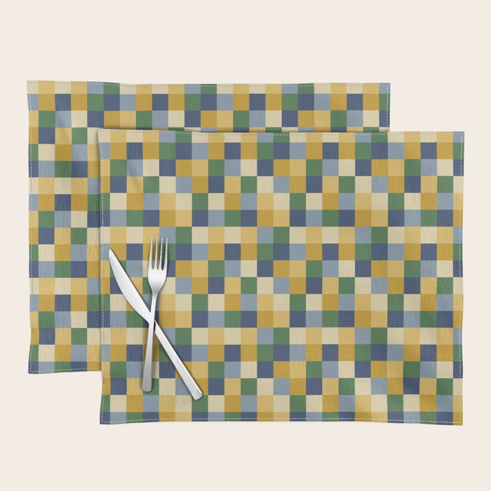Bold Colorful Checks Pattern - Small XXIII Placemat Gallery Image 1