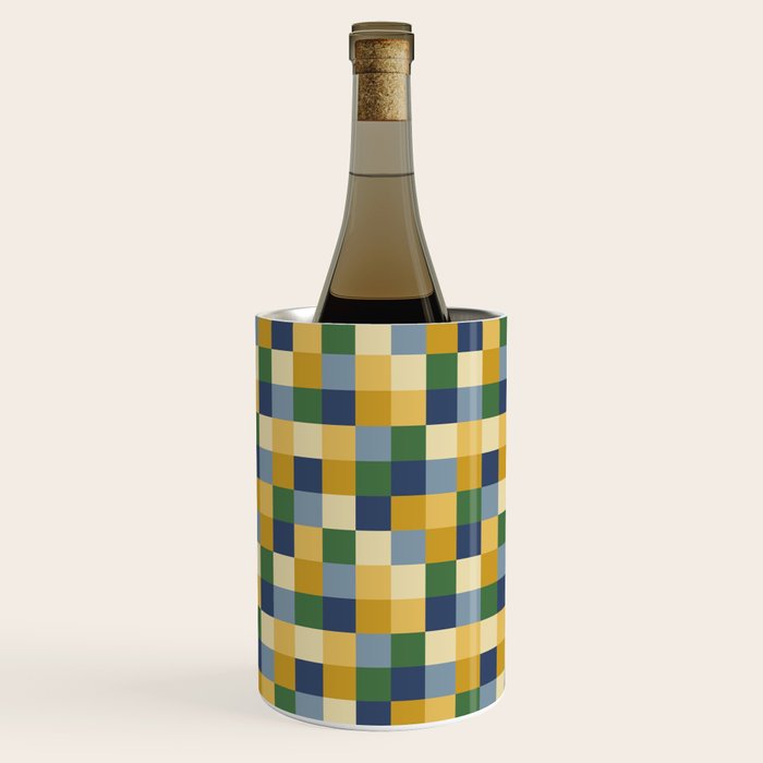 Bold Colorful Checks Pattern - Small XXIII Wine Chiller Gallery Image 2