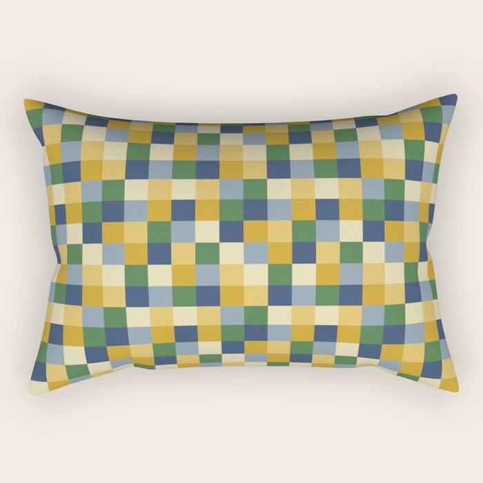 Bold Colorful Checks Pattern - Small XXIII Rectangular Pillow Gallery Image 2