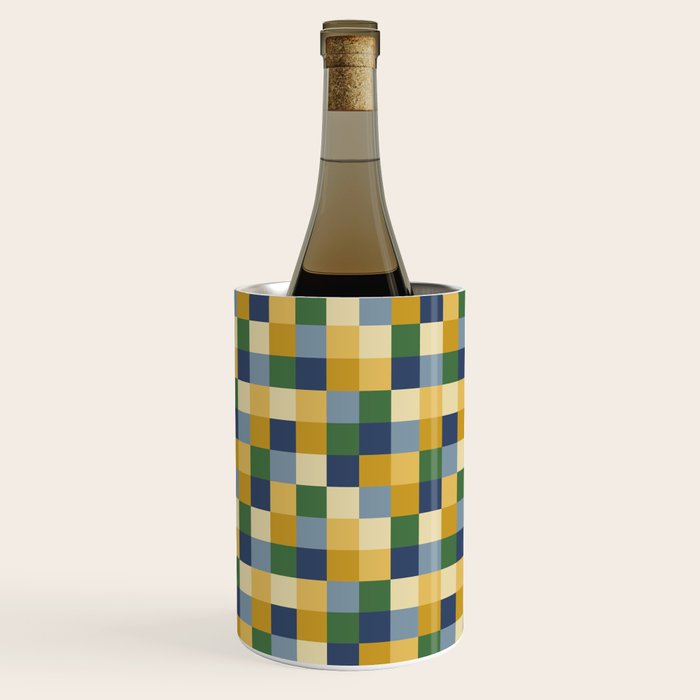 Bold Colorful Checks Pattern - Small XXIII Wine Chiller Gallery Image 3
