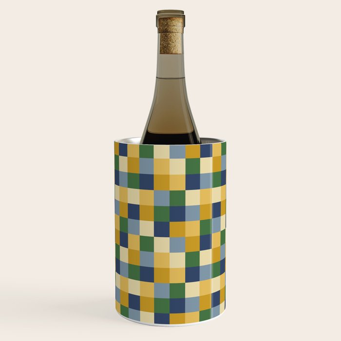 Bold Colorful Checks Pattern - Small XXIII Wine Chiller Gallery Image 1