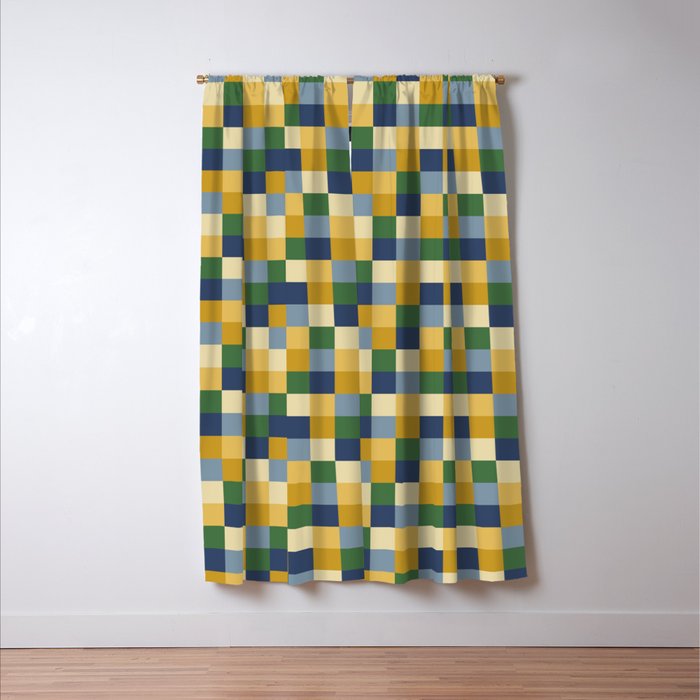 Bold Colorful Checks Pattern - Small XXIII Window Curtain Gallery Image 3