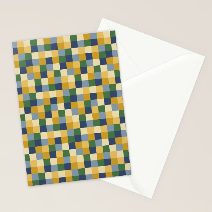 Bold Colorful Checks Pattern - Small XXIII Stationery Card Gallery Image 2