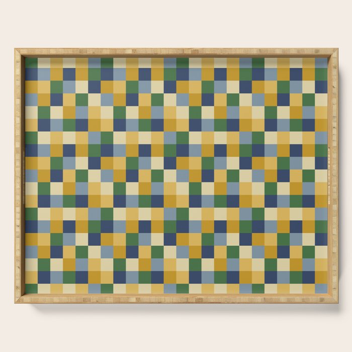 Bold Colorful Checks Pattern - Small XXIII Serving Tray Gallery Image 1