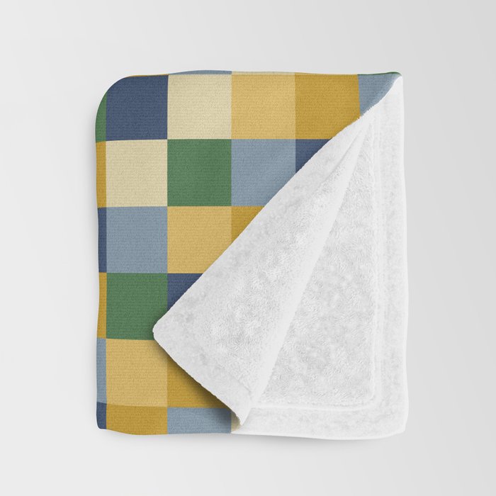Bold Colorful Checks Pattern - Small XXIII Throw Blanket Gallery Image 3