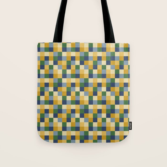 Bold Colorful Checks Pattern - Small XXIII Tote Bag Gallery Image 1